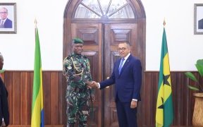 Brice Clotaire Oligui Nguema en visite de travail à Sao-Tomé et Principe