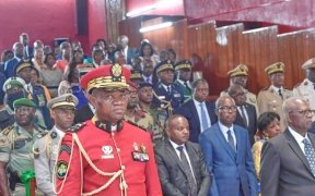 Brice Clotaire Oligui Nguema à l’installation du premier président de la Cour des comptes
