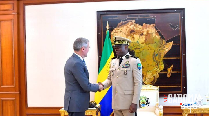 Brice Clotaire Oligui Nguema reçoit en audience le directeur Afrique de Total Énergies